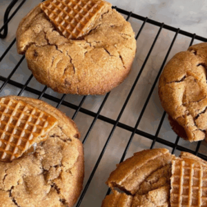 Salted Toffee Stuffed Cookies