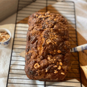 Banana Hazelnut Nutella Cake